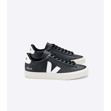 Low Tops Sneakers Barbati Veja CAMPO CHROMEFREE Black/White | RO 294TCE